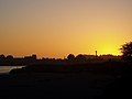 Sunset at Seabright Beach, looking towards the wharf/boardwalk.