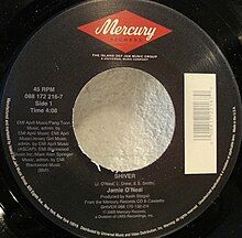 Vinyl single of Jamie O'Neal's song "Shiver".