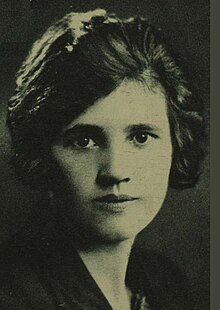 Black and white photograph of Jennie Lee, seated.