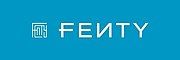 The logo of Fenty, which is shown with a blue background.