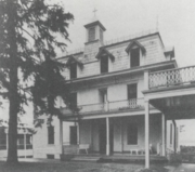 Front of the Nauvoo Arsenal. Tower and porch were added later.[4]