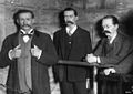 Murderers Diereneuk and Barmouth with Dr Crippen in the dock (c. 1910)