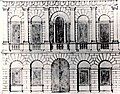 Palazzo facade drawn by Andrea Palladio, purchased in Italy by Inigo Jones. Burlington purchased it from the heirs of Jones' pupil John Webb and adapted it for the London house of General Wade. Note the Palladian window.