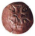 Billon coin depicting a Latin cross