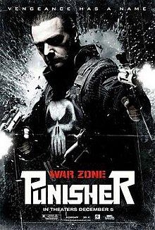 The poster shows the Punisher in his traditional vest and logo, holds two guns and looks toward the viewer, with the film's title and credits below him.