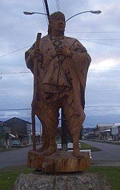 Monument to Cacique Lemunao in Nueva Imperial