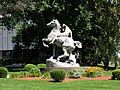 A statue on the campus of Stevens Institute of Technology.