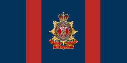 The camp flag of the Royal Regiment of Canada.