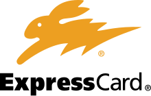 ExpressCard logo, combining a stylized hare with a thunderbolt